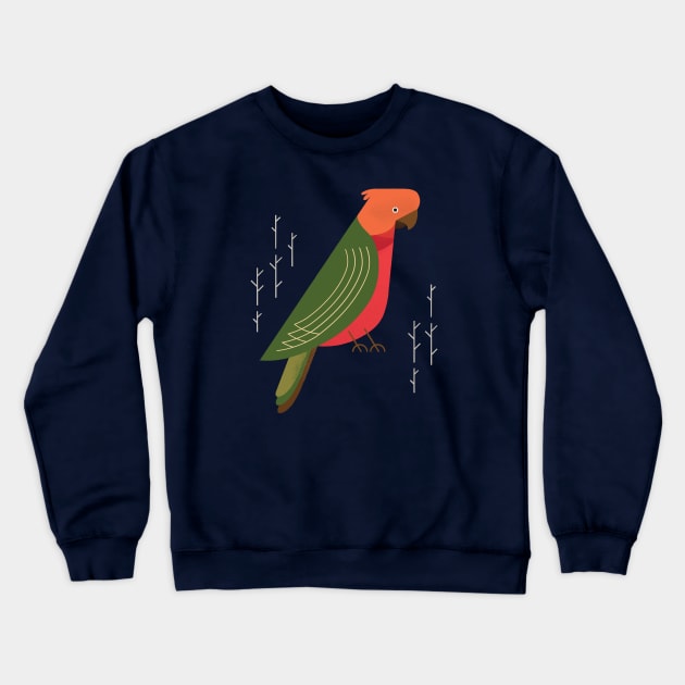 Australian King Parrot, Bird of Australia Crewneck Sweatshirt by theprintedsparrow